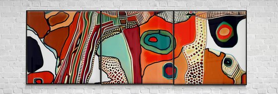 TRiptych Geometric abstraction #56