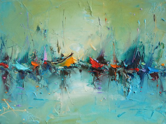 Summer conspiracy, Abstract Seascape painting