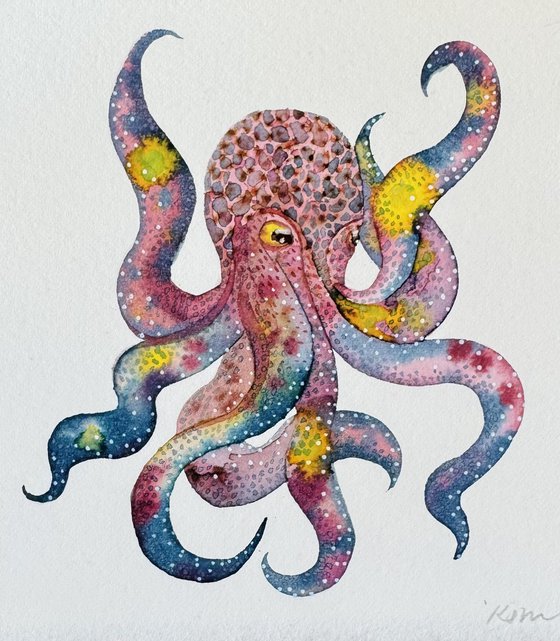 Abstract Watercolour Octopus