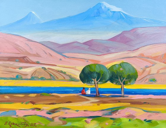 Two by the River Beneath Ararat