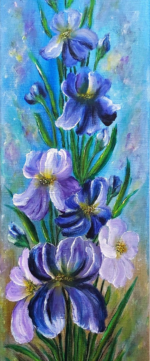 Irises 3.. by Emília Urbaníková