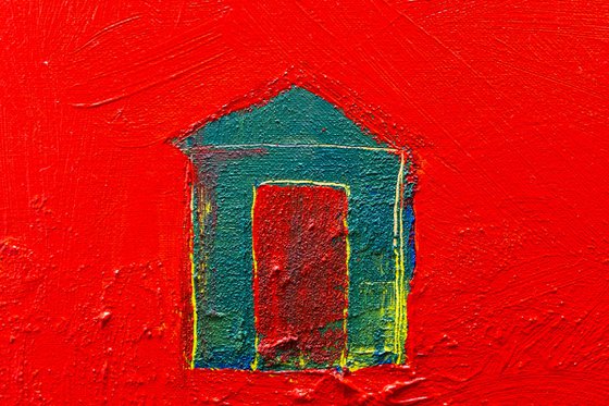 Red Sunset Fired Up a House