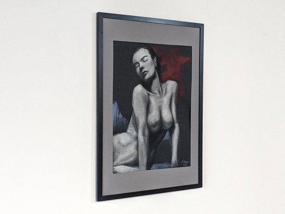 Dry Pastel Nude Study.