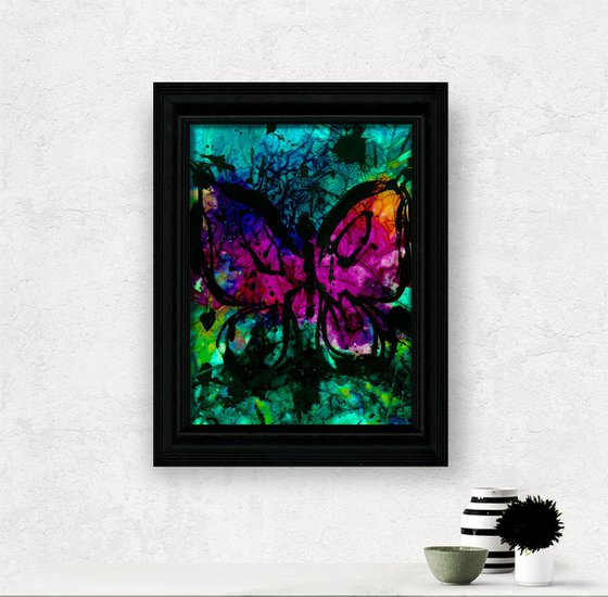 Butterfly Beauty 3 - Framed Mixed media art by Kathy Morton Stanion