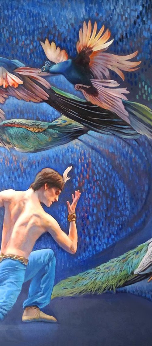 Dancing with Peacocks by Tatiana Rezvaya