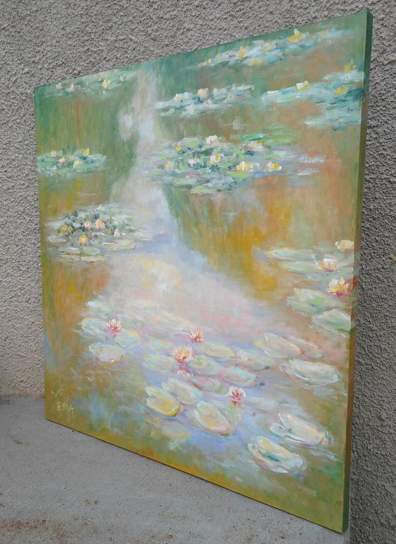 Replica of Monet's water lilies