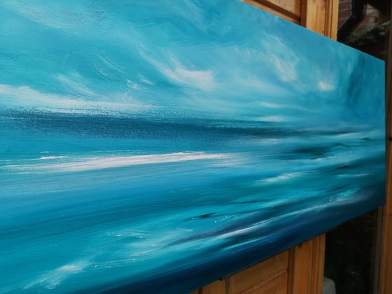 For the Love of Blue 2- seascape, emotional, panoramic