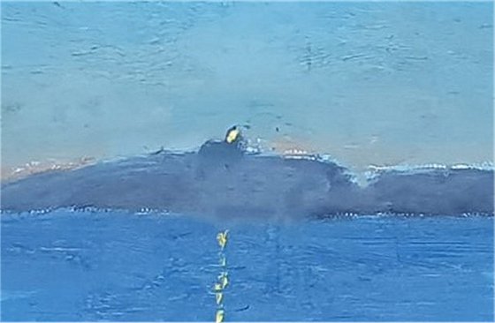 full moon rising over the firth of forth II