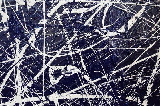 Wild Hamptons 120cm x 120cm Blue White Textured Abstract Art