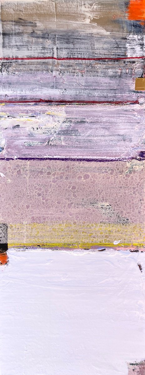 Abstract Acrylic Painting By Jason Forcier, 16 X 40, Expected, Original Artwork