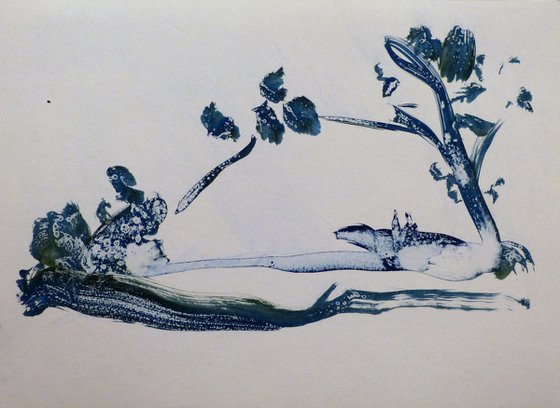 Boating in Blue, 41x29 cm