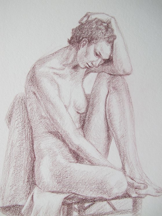 Seated female nude