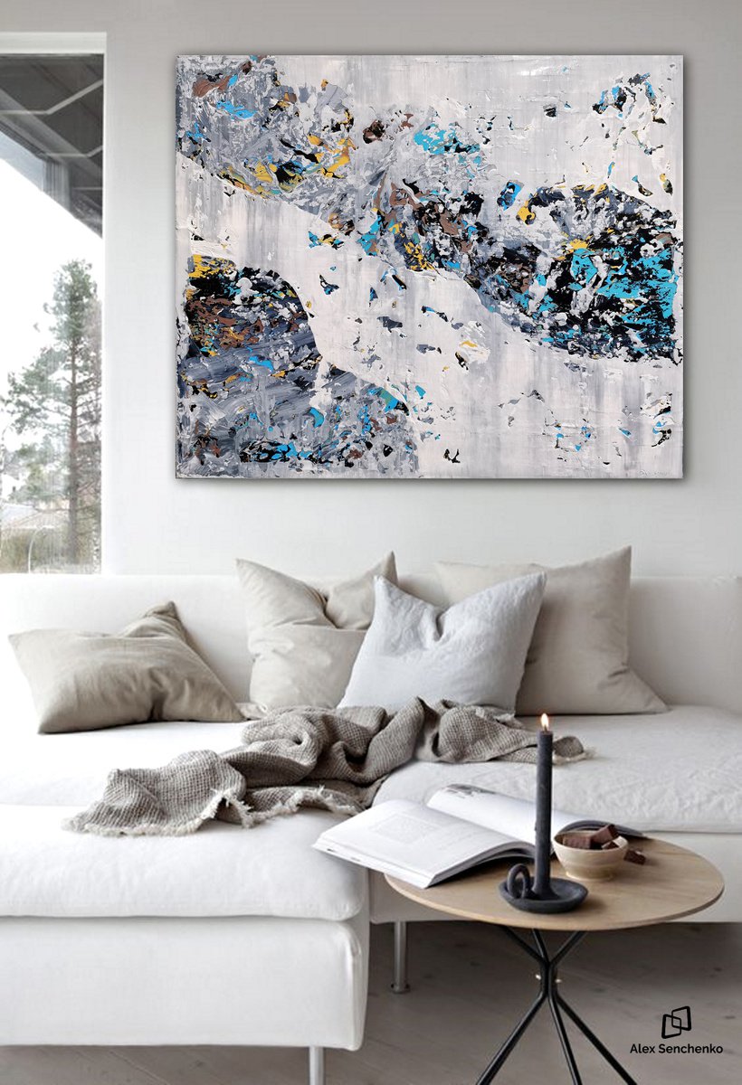 120x100cm. / Abstract painting / Abstract 2242 by Alex Senchenko
