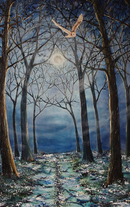 Silent Night in The Forest by Hazel Thomson