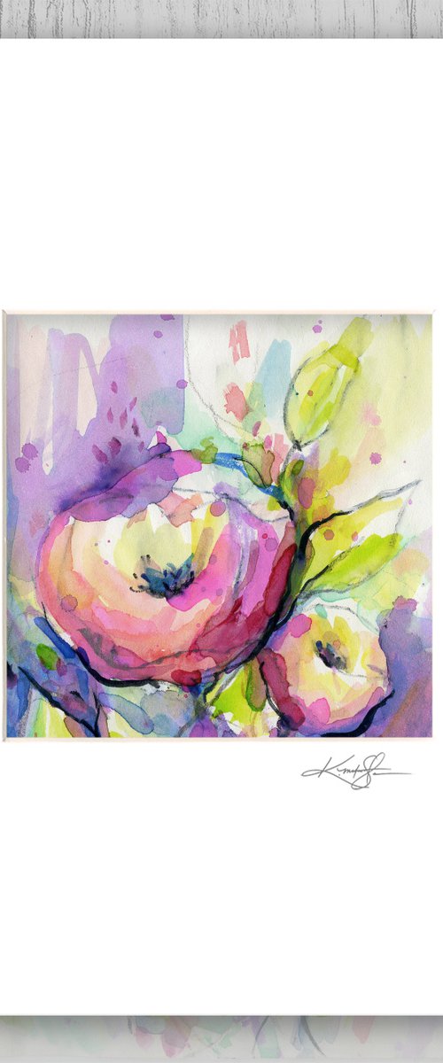Watercolor Blooms 3 - Floral Painting by Kathy Morton Stanion by Kathy Morton Stanion