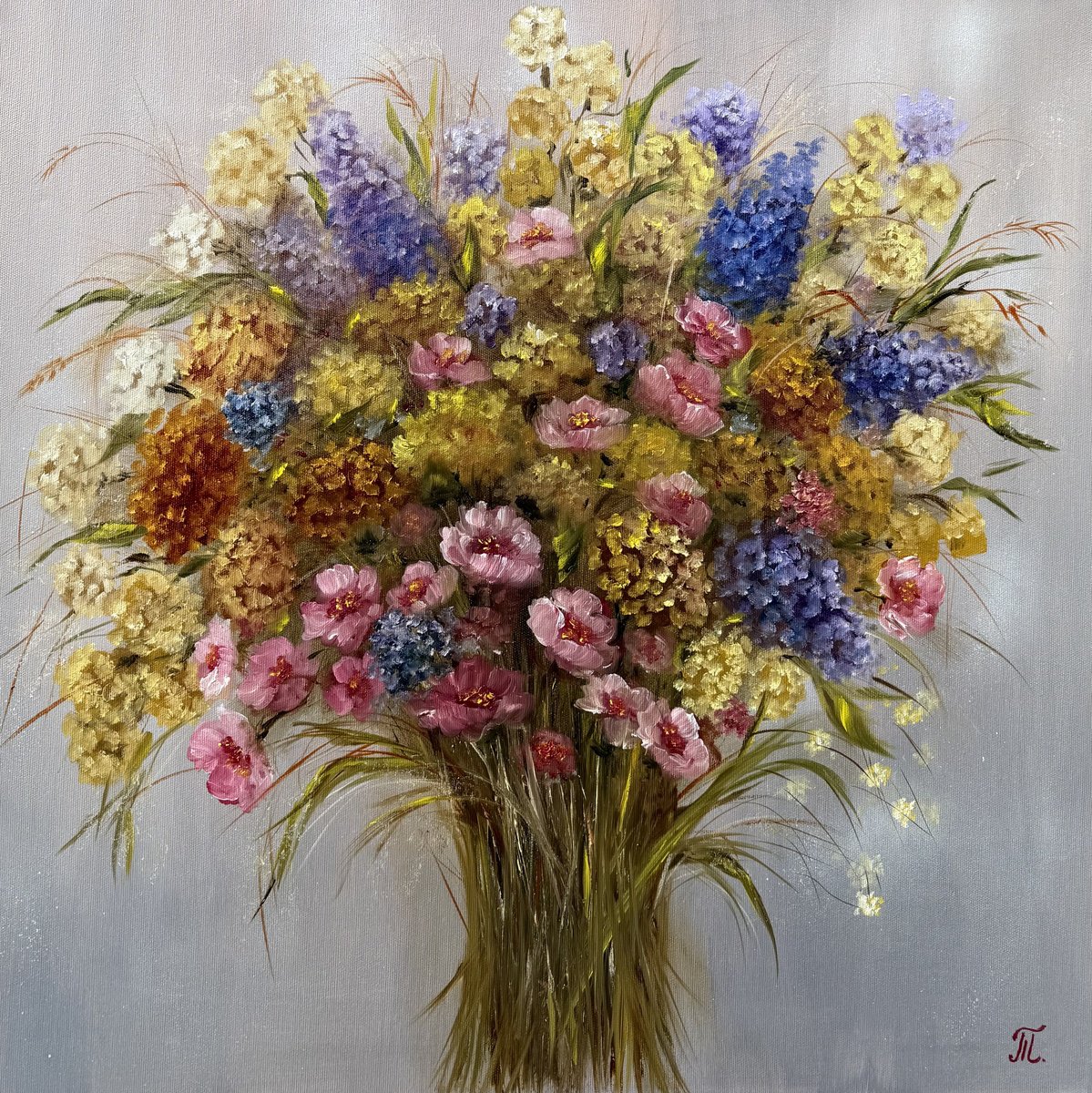 Bouquet Of Tender Light By Tanja Frost, 24 X 24, Artwork For Sale On Artfinder