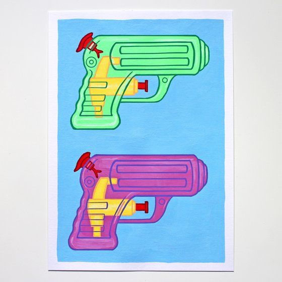 Water Pistols Pop Art Painting