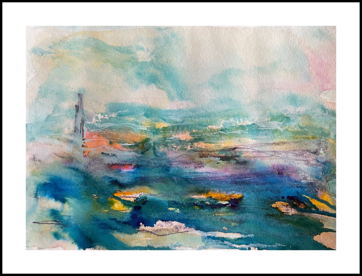 Leuchtfeuer I Lighthouse - Abstract Landscape I Seascape by Gesa Reuter