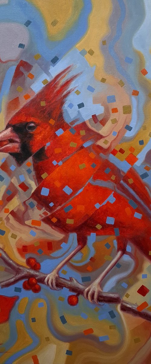 Red Cardinal by Serhii Voichenko