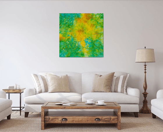 The four seasons : Spring symphony - modern floral - contemporary nature - decorative abstract