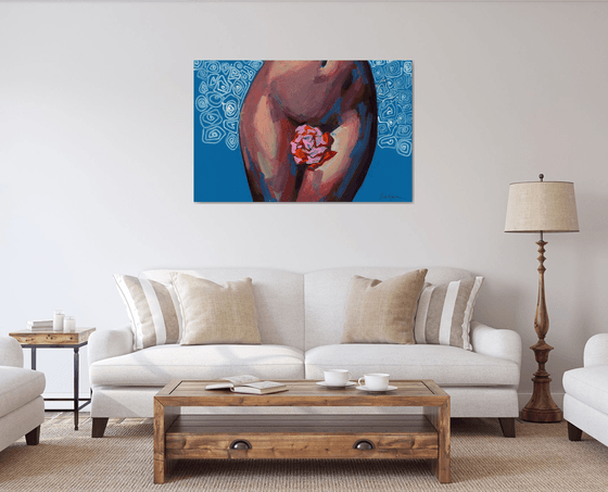 VULVA - Large Abstract Pop art Giclée print on Canvas