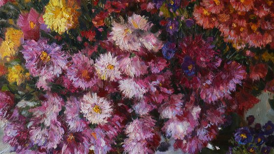 The Lush Bouquet Of Autumn Flowers