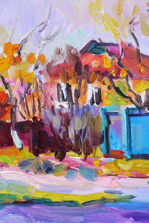 Autumn rural landscape (plein air) by Dima Braga