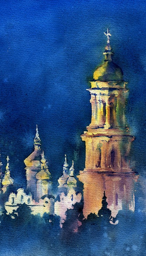 Evening Kiev-Pechersk Lavra by Ksenia Selianko