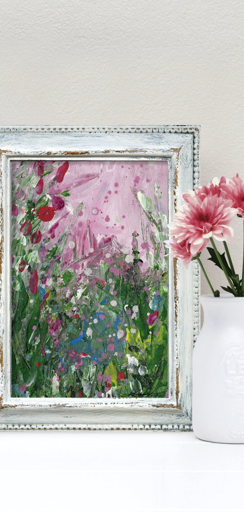 A Meadow Journey 4 - Framed Floral Painting by Kathy Morton Stanion by Kathy Morton Stanion