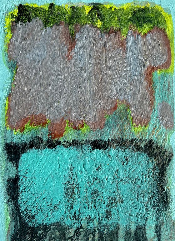 Non-human traces - 7, 24x30, canvas mixed media,  2023