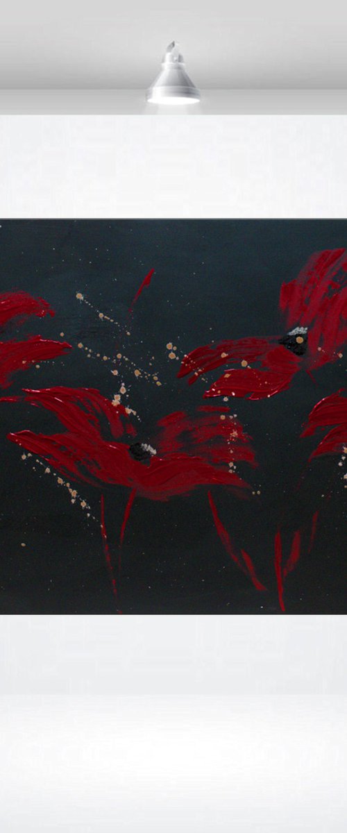 Poppies at Midnight by Edelgard Schroer