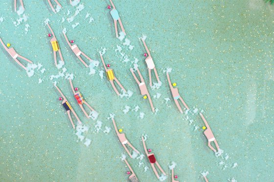 Swimmers 445 at Motu Tapu Lagoon Bora Bora