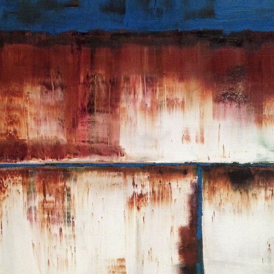 Original Abstract Painting - Rusty Blue