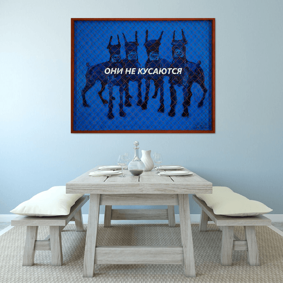 They Don’t Bite (Blue) (123x154cm/48x61in)