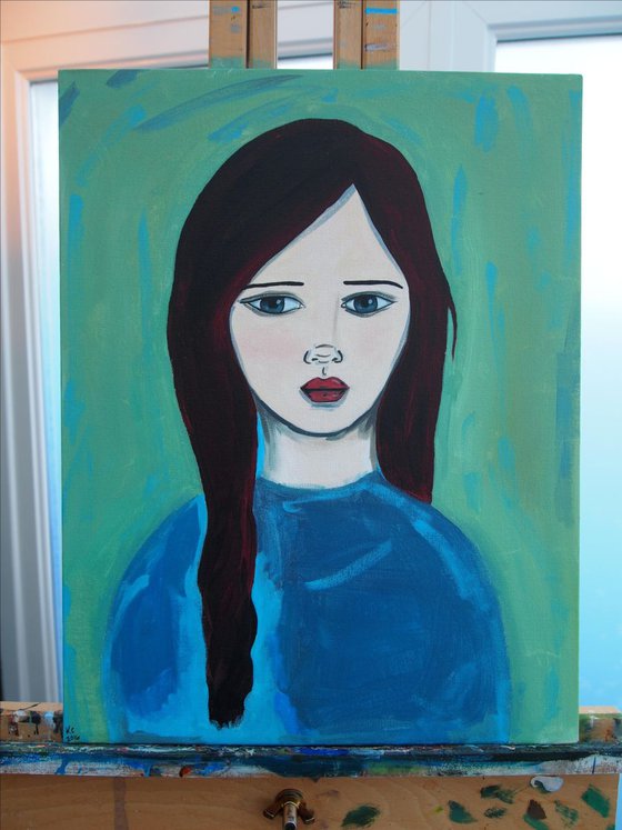 Portrait with Blue