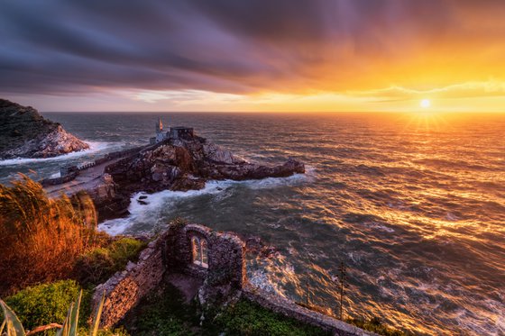 STORM AT SUNSET IN PORTOVENERE