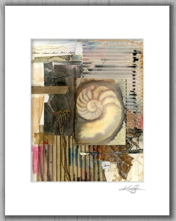 Elemental Tranquility 2 - Nautilus Shell Art by Kathy Morton Stanion