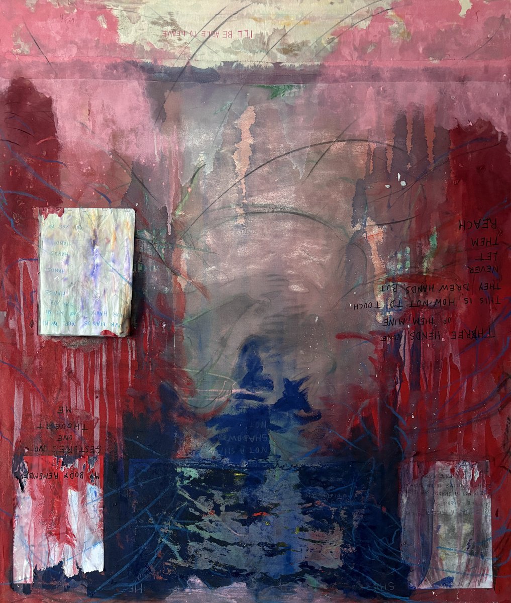 Abstract Collage By Gela Mikava, 47 X 55, Not A Shadow, Original Artwork