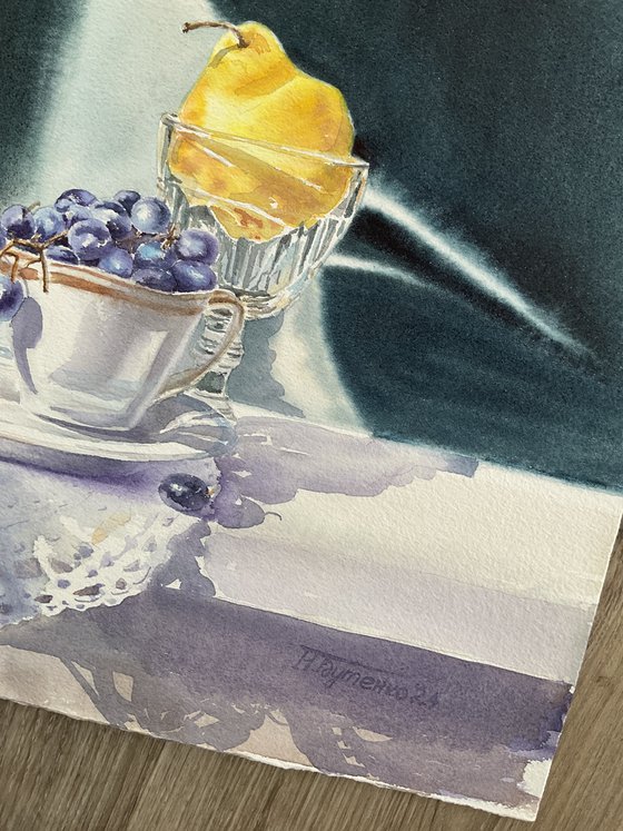 Fruits on stage, original art