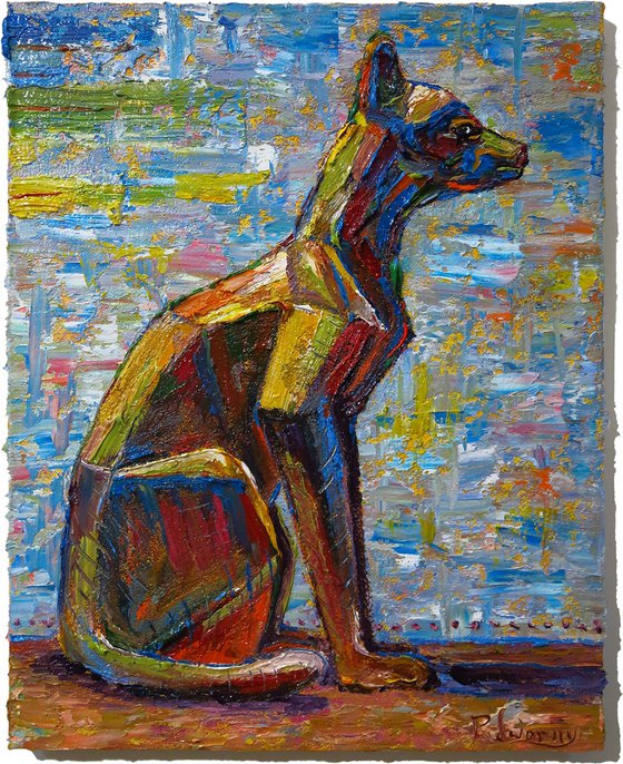 Original Oil Painting Cat
