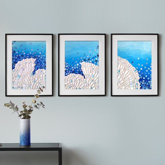 White Corals, set of 3