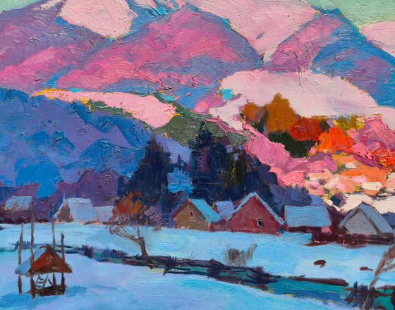 Snow-Covered Village