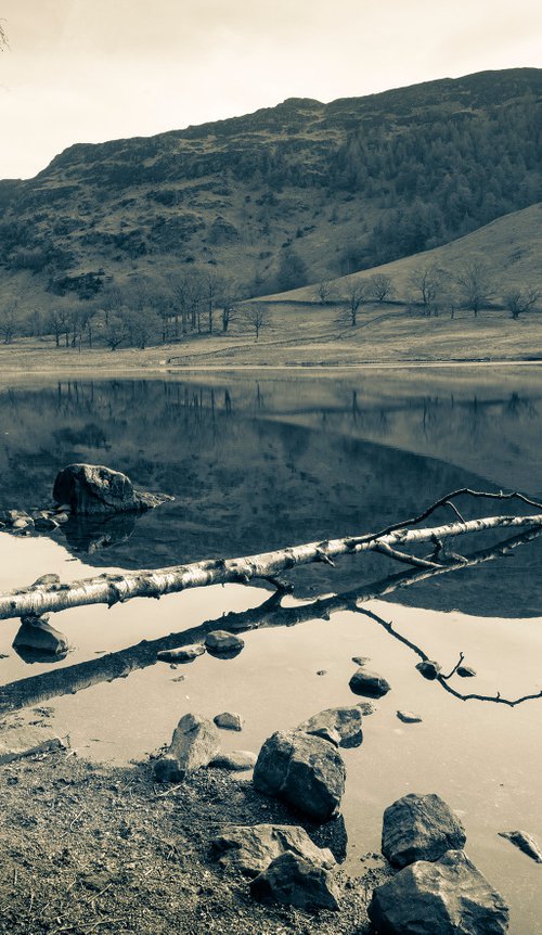 Blea Tarn - Little Langdale Lake District ( Split Toned Print ) by Stephen Hodgetts Photography