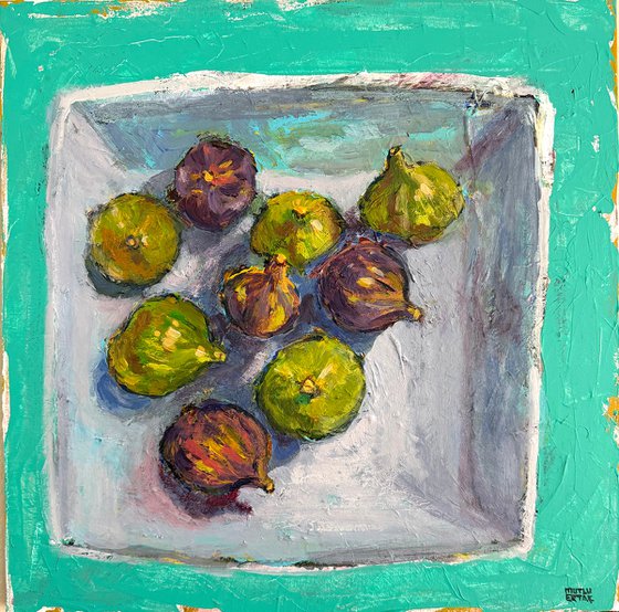 Figs in a Blue Bowl