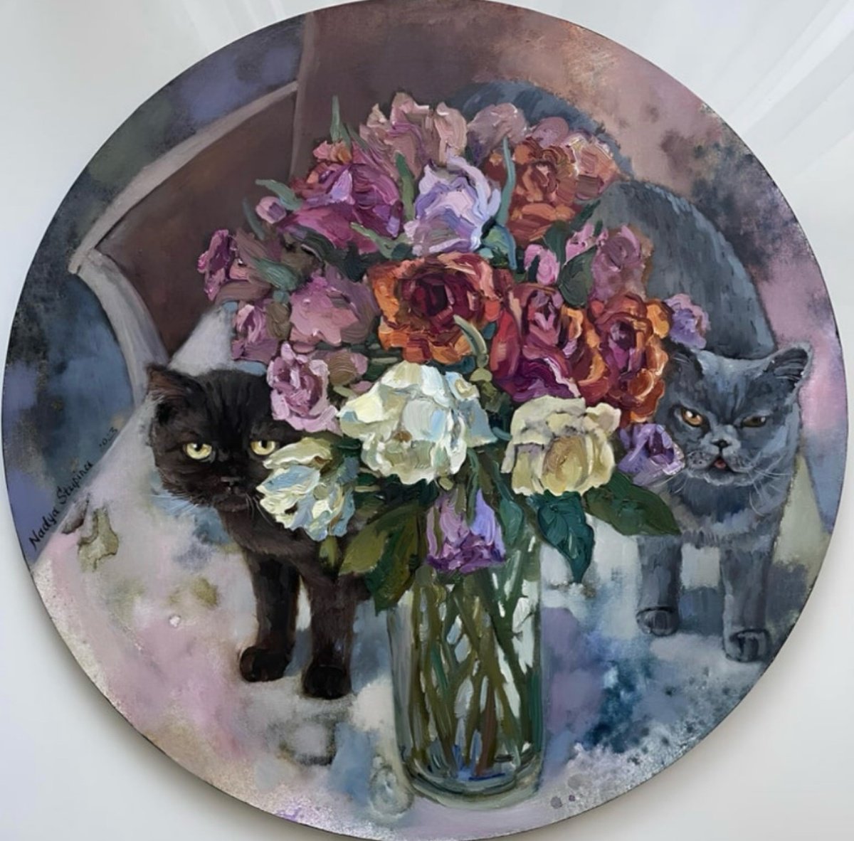 Roses And Bandits By Nadezda Stupina, 24 X 24, Artwork For Sale On Artfinder