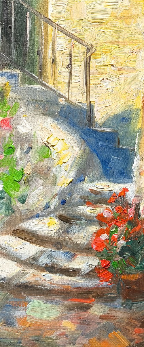 Flowers by the Stairway by Narek Qochunc