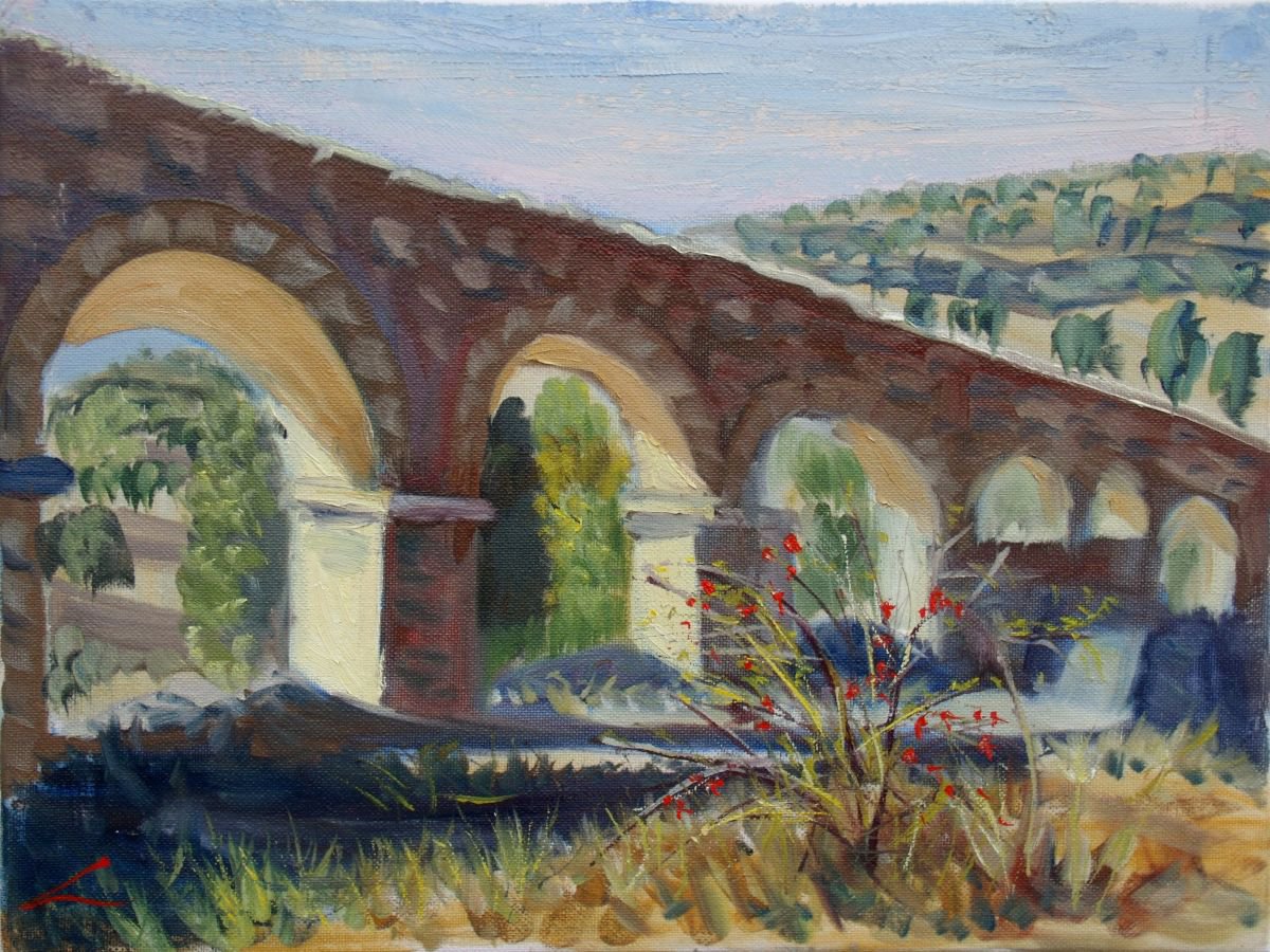 Aqueduct near Pedraza by Elena Sokolova