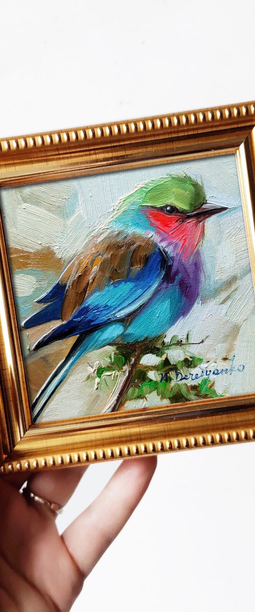 Little blue bird by Nataly Derevyanko