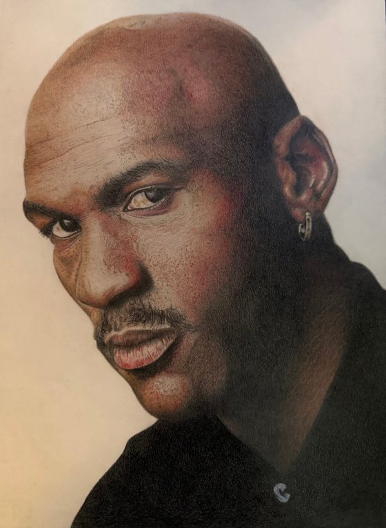 Michael Jordan Portrait Colored Pencil