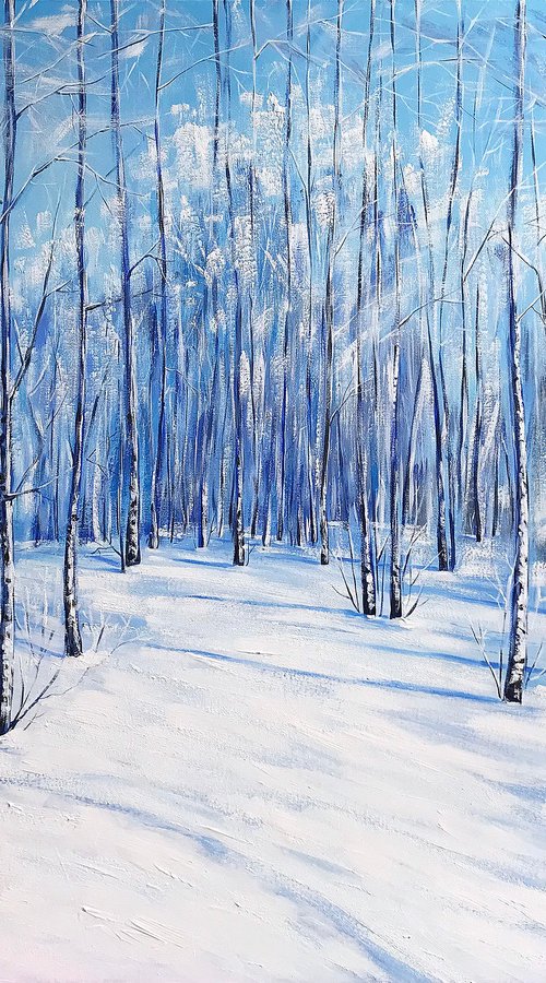Birch Grove in winter by Irina Redine